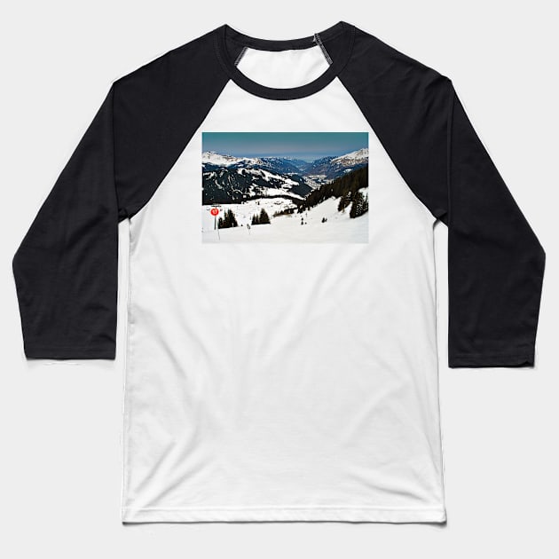 Morzine Lets Gets French Alps France Baseball T-Shirt by AndyEvansPhotos